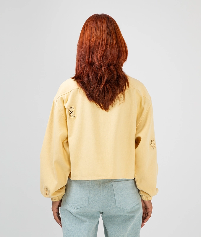 Straw Cropped Shirt