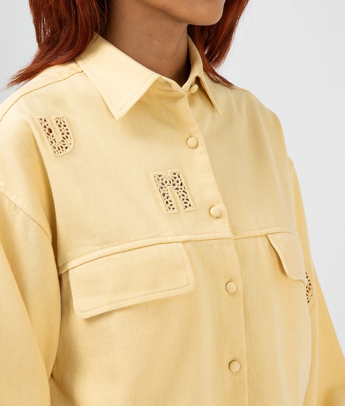 Straw Cropped Shirt