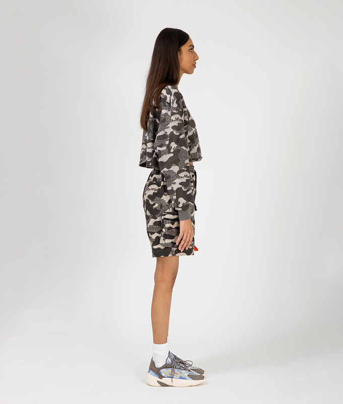 Ajrakh Camo Crop Top