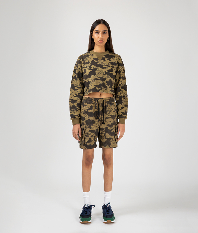 Ajrakh Camo Crop Top