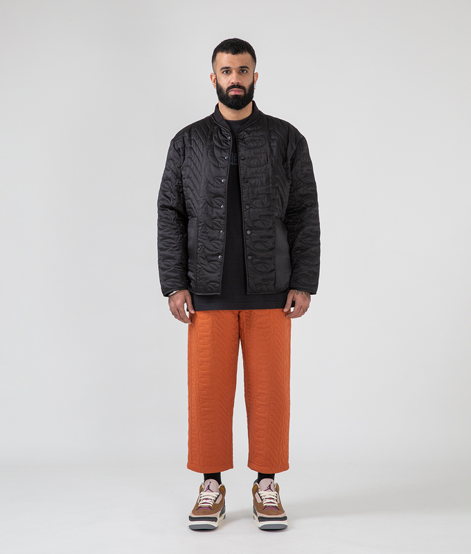 Quilted Bomber Neck Jacket