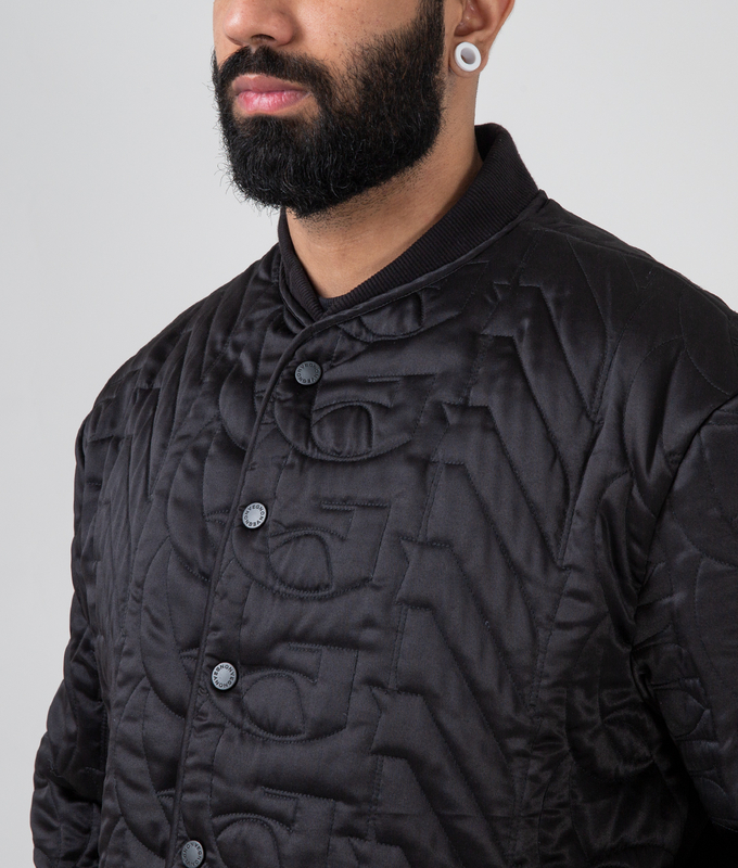 Quilted Bomber Neck Jacket