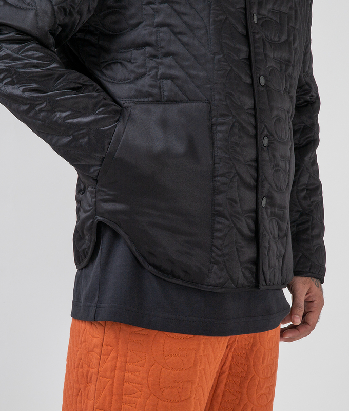 Quilted Bomber Neck Jacket