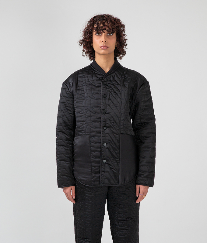 Quilted Bomber Neck Jacket