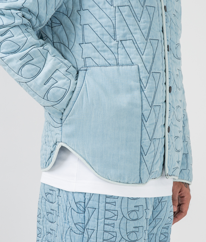 Quilted Bomber Neck Jacket