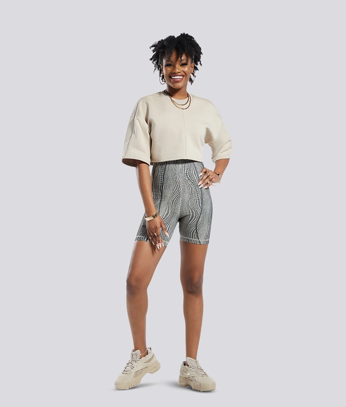 Rbk Cardi B Crop T-Shirt