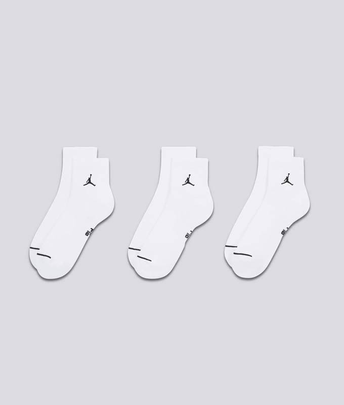 EVERYDAY CUSHIONED POLY ANKLE SOCKS 3 PAIRS