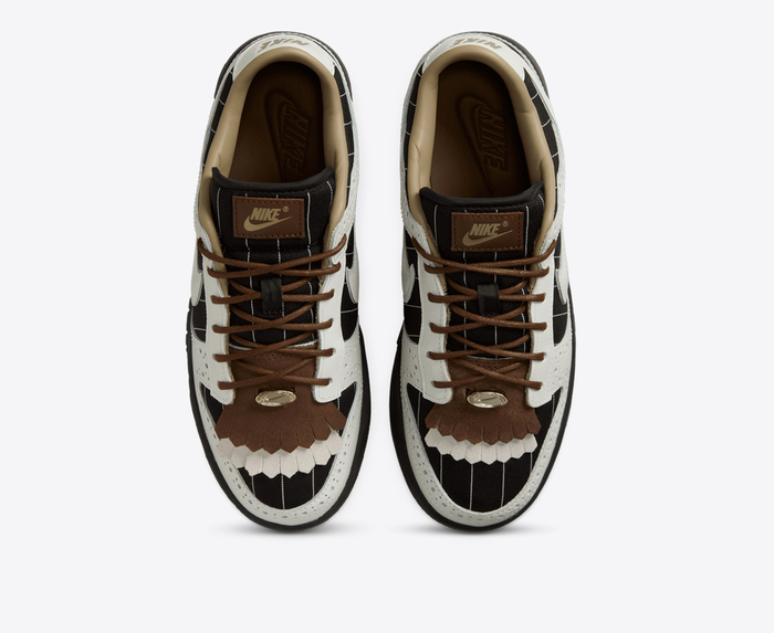 dunk low black white laces
