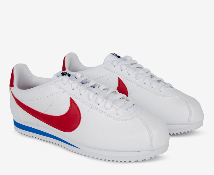 Nike cortez leather cheap red white blue