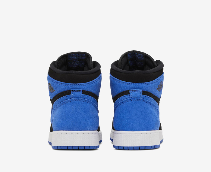 Royal blue and hot sale gold jordans