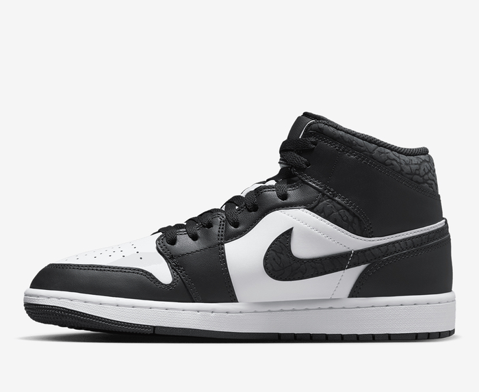 Jordan - AIR JORDAN 1 MID SE 'OFF NOIR/BLACK-WHITE' - VegNonVeg