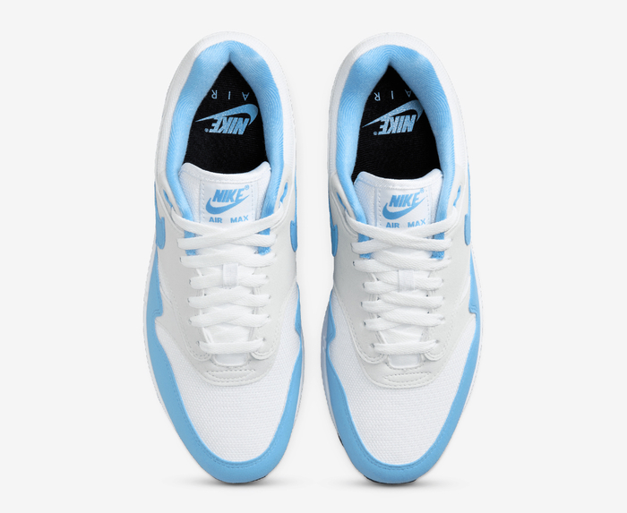 Nike - AIR MAX 1 'WHITE/UNIVERSITY BLUE-PHOTON DUST-BLACK' - VegNonVeg