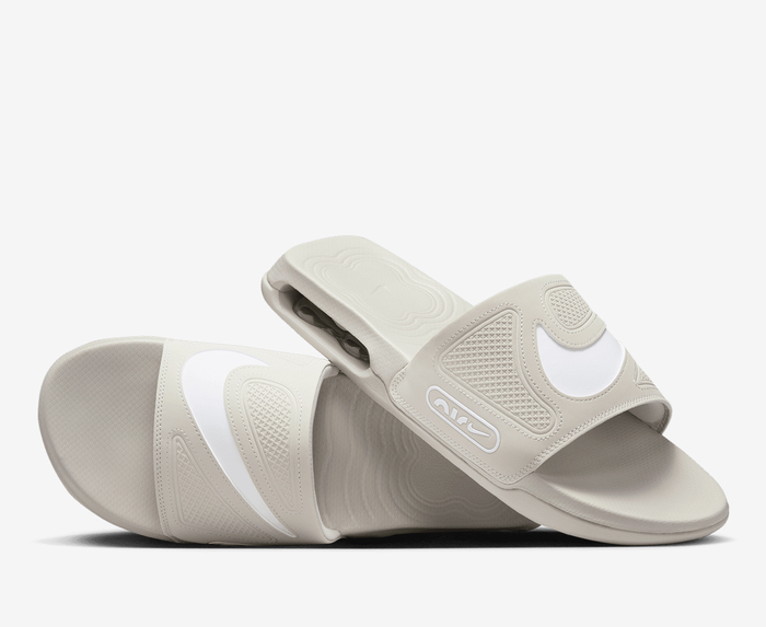 Nike - AIR MAX CIRRO SLIDE 'LIGHT IRON ORE/WHITE' - VegNonVeg