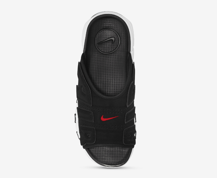 Nike - AIR MORE UPTEMPO SLIDE 'BLACK/WHITE-CLEAR' - VegNonVeg