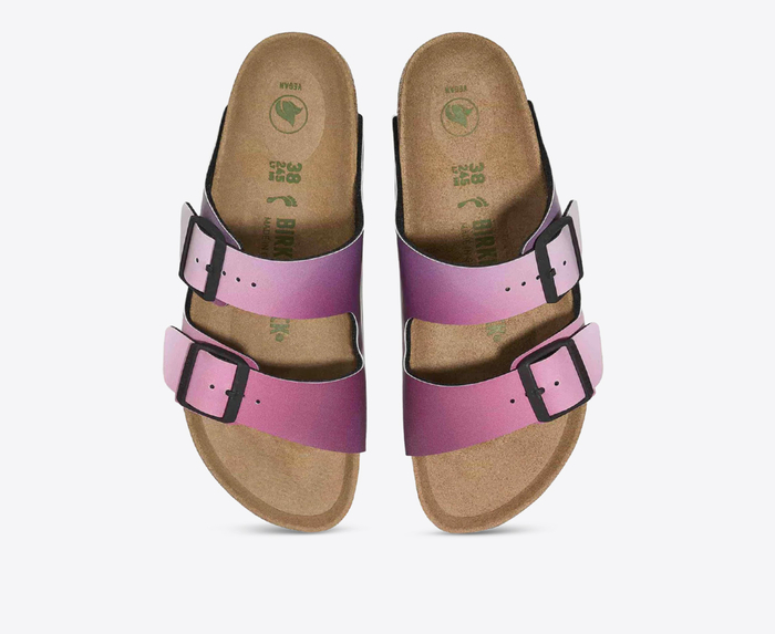 Pink vegan online birkenstocks