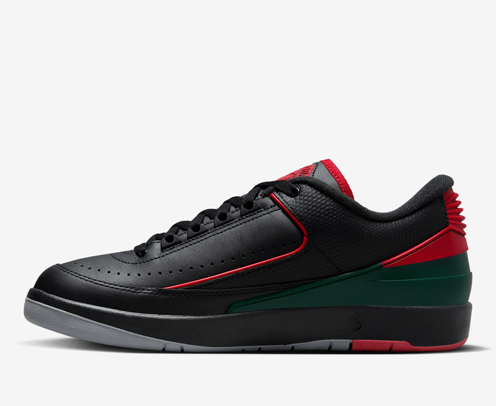 Jordan - AIR JORDAN 2 RETRO LOW 'BLACK/FIRE RED-FIR-CEMENT GREY ...