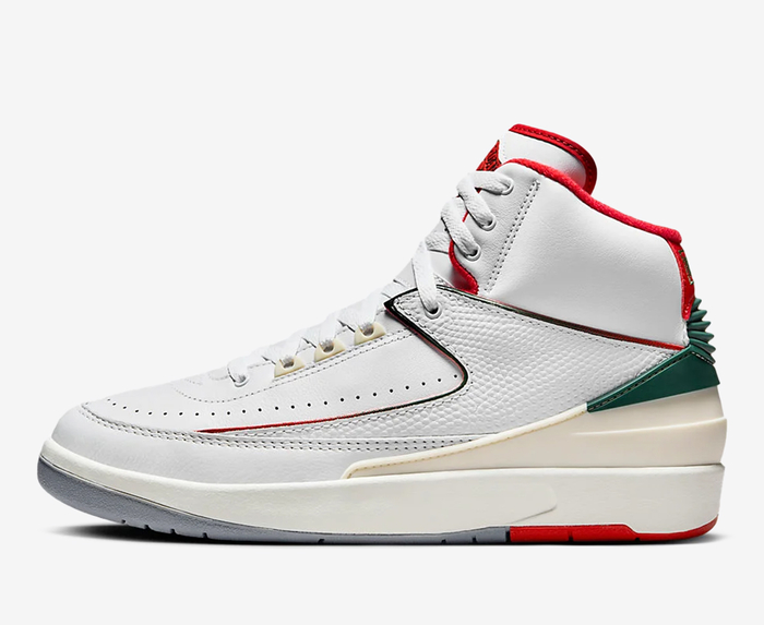 Jordan AIR JORDAN 2 RETRO WHITE FIRE RED FIR SAIL VegNonVeg