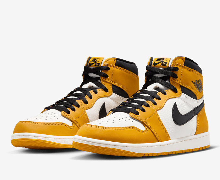 Jordan 1 retro mid yellow sale black