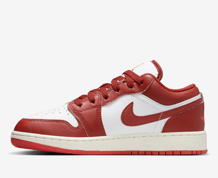 Jordan - AIR JORDAN 1 LOW SE 'WHITE/DUNE RED-LOBSTER-SAIL' - VegNonVeg