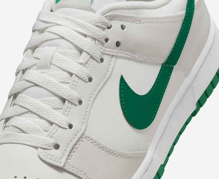 Nike - DUNK LOW RETRO 'SUMMIT WHITE/MALACHITE-PLATINUM TINT' - VegNonVeg