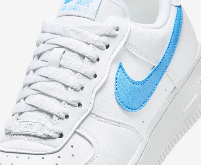 Nike - AIR FORCE 1 '07 NN 'WHITE/UNIVERSITY BLUE-VOLT' - VegNonVeg