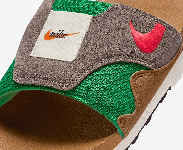 Nike AIR MAX 1 SLIDE ALE BROWN CORAL OLIVE GREY SAIL VegNonVeg