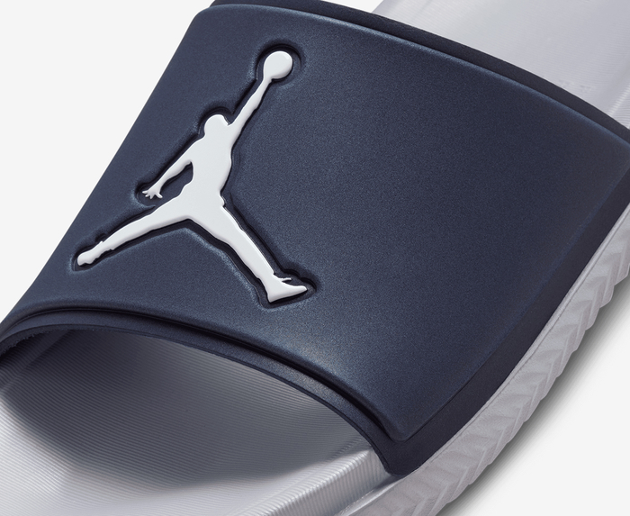 Jordan JUMPMAN SLIDE MIDNIGHT NAVY WHITE CEMENT GREY VegNonVeg