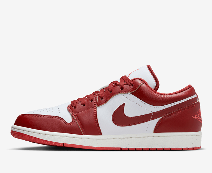 Jordan - AIR JORDAN 1 LOW SE 'WHITE/DUNE RED-LOBSTER-SAIL' - VegNonVeg