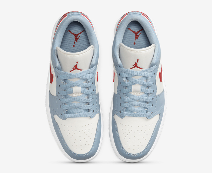 Jordan ones red and blue best sale