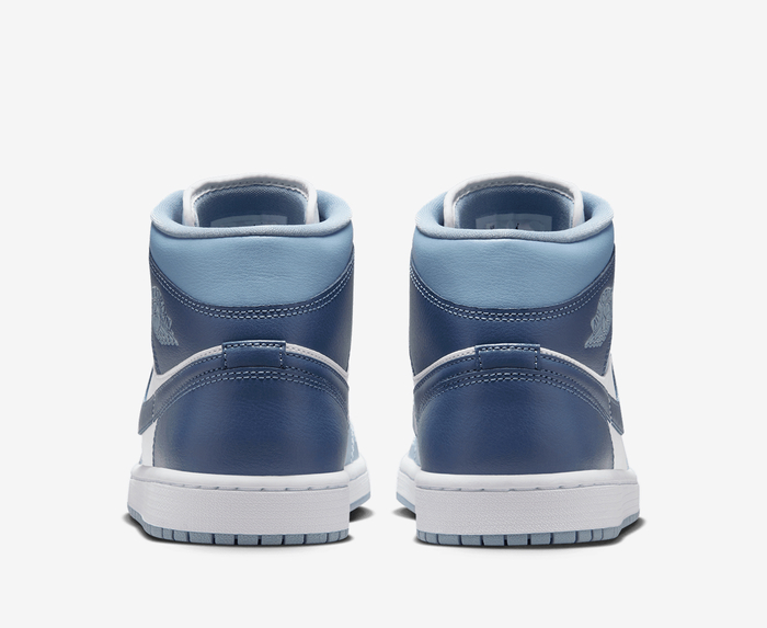 Jordan - AIR JORDAN 1 MID 'SAIL/DIFFUSED BLUE-BLUE GREY-WHITE' - VegNonVeg