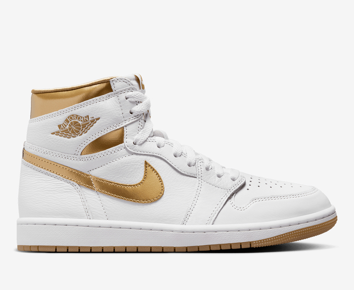 Jordan - AIR JORDAN 1 RETRO HIGH OG 'WHITE/METALLIC GOLD-GUM LIGHT ...