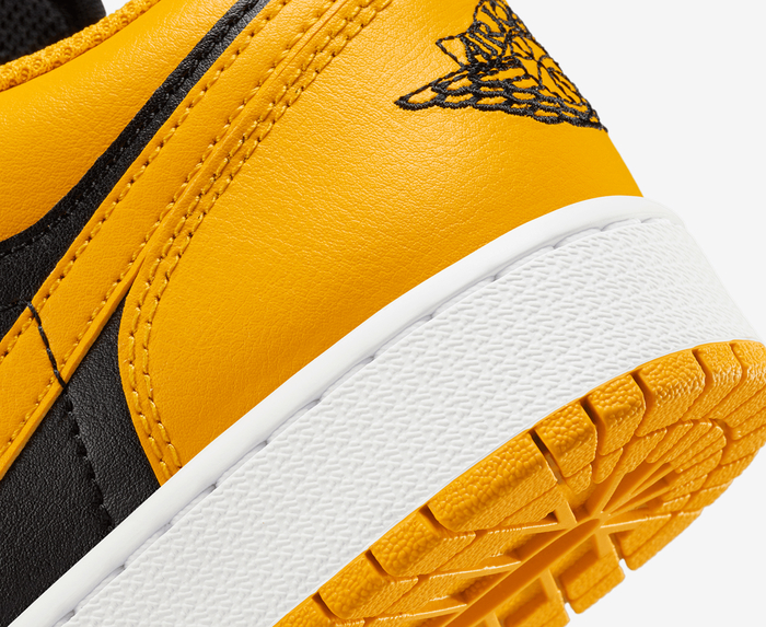 Jordan - AIR JORDAN 1 LOW 'BLACK/YELLOW OCHRE-WHITE' - VegNonVeg