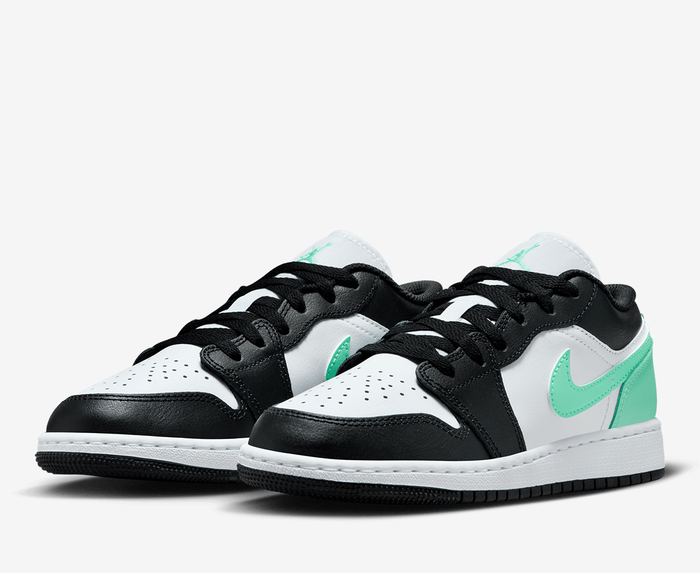 Jordan - AIR JORDAN 1 LOW 'WHITE/BLACK-GREEN GLOW' - VegNonVeg