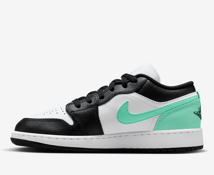 Jordan - AIR JORDAN 1 LOW 'WHITE/BLACK-GREEN GLOW' - VegNonVeg