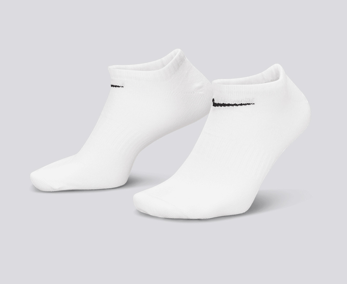 Nike EVERYDAY LIGHTWEIGHT ANKLE SOCKS 3 PAIRS WHITE BLACK VegNonVeg