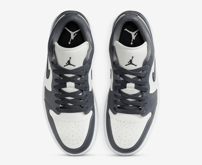 Jordan - AIR JORDAN 1 LOW 'SAIL OFF NOIR-DARK GREY-WHITE' - VegNonVeg