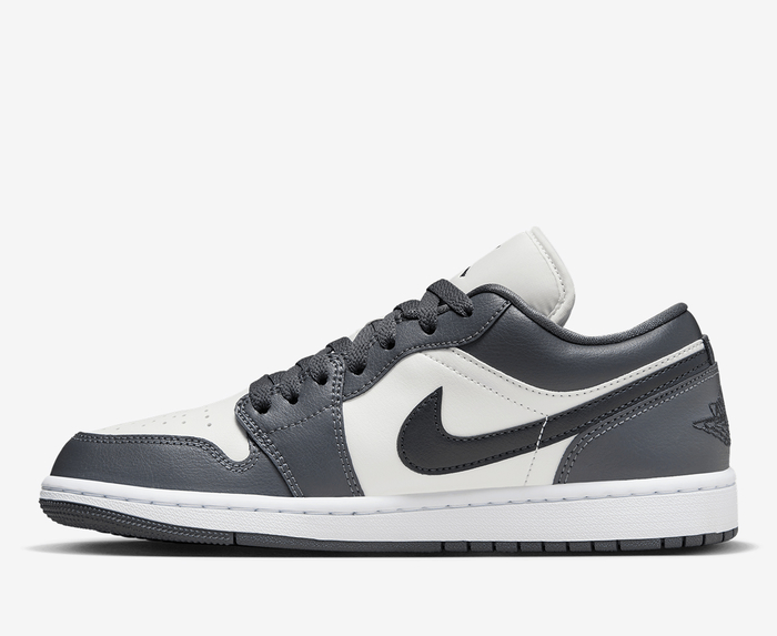 Jordan - AIR JORDAN 1 LOW 'SAIL OFF NOIR-DARK GREY-WHITE' - VegNonVeg