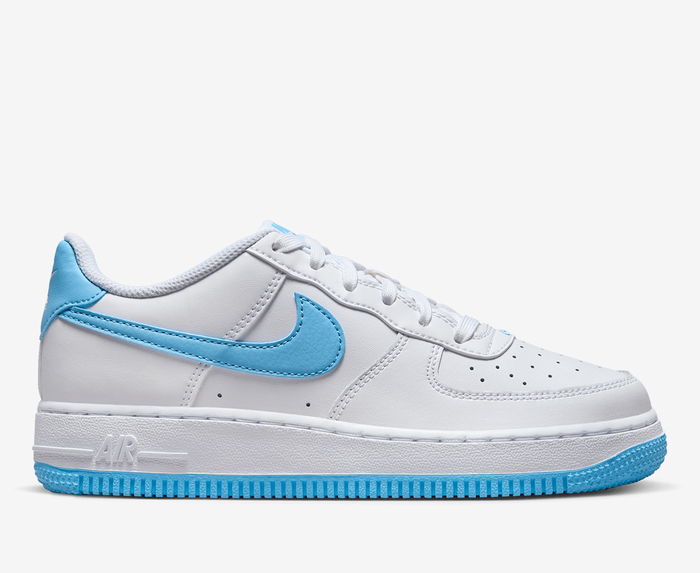 Nike - AIR FORCE 1 'WHITE/AQUARIUS BLUE' - VegNonVeg