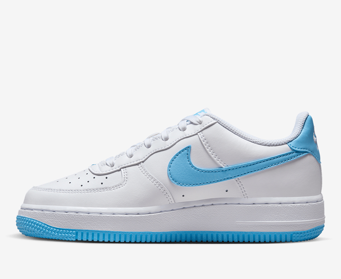 Nike - AIR FORCE 1 'WHITE/AQUARIUS BLUE' - VegNonVeg