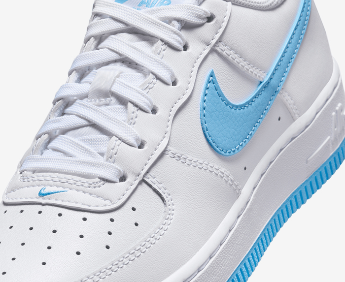 Nike - AIR FORCE 1 'WHITE/AQUARIUS BLUE' - VegNonVeg