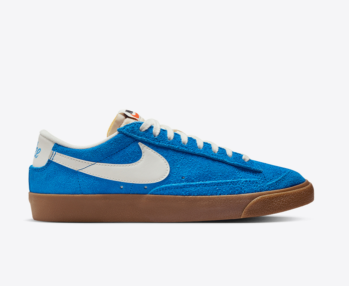 Nike BLAZER LOW 77 VINTAGE PHOTO BLUE SAIL GUM MEDIUM BROWN BLACK VegNonVeg