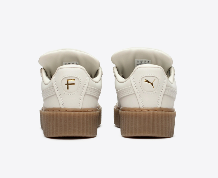 Puma X FENTY CREEPER PHATTY NUBUCK WARM WHITE PUMA GOLD GUM VegNonVeg