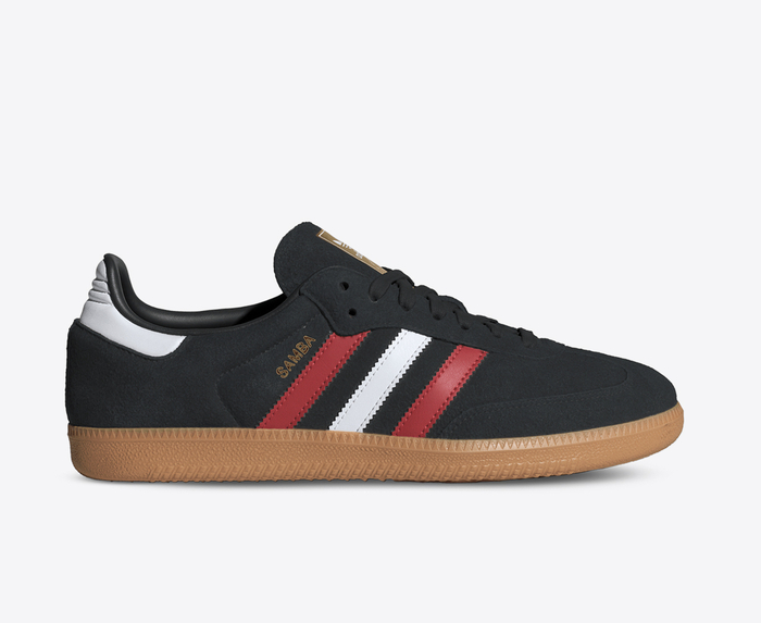 Adidas Originals SAMBA OG CORE BLACK BETTER SCARLET GUM VegNonVeg