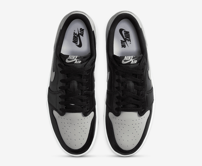 Jordan - AIR JORDAN 1 RETRO LOW OG 'BLACK/MEDIUM GREY-WHITE' - VegNonVeg