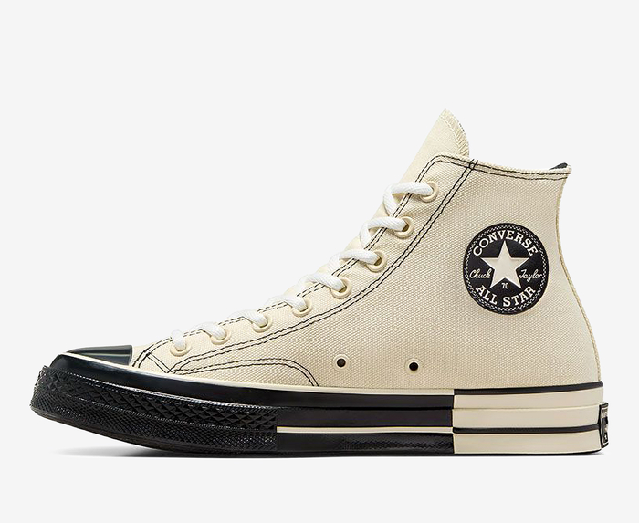 Converse - CHUCK 70 HIGH 'NATURAL IVORY/BLACK' - VegNonVeg