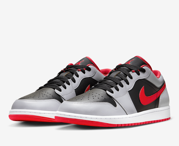 Jordan AIR JORDAN 1 LOW BLACK FIRE RED CEMENT GREY WHITE VegNonVeg