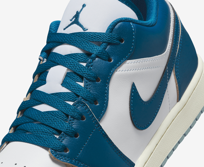 Jordan - AIR JORDAN 1 LOW SE 'WHITE/INDUSTRIAL BLUE-BLUE GREY-SAIL' -  VegNonVeg