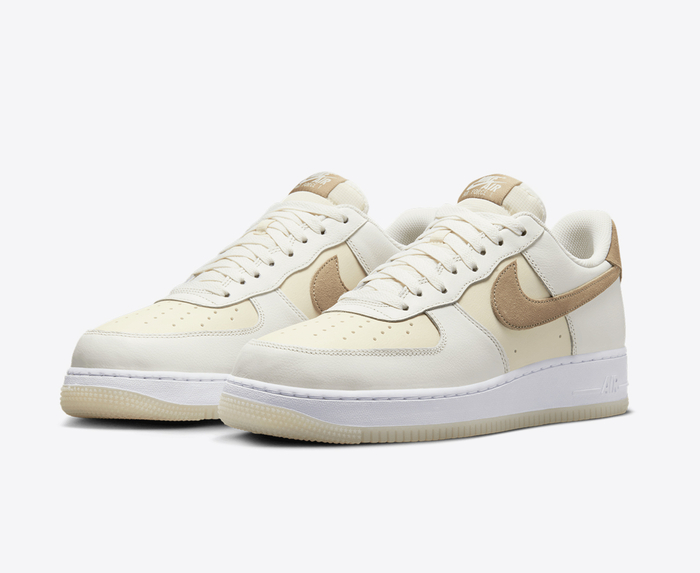 Nike air force 1 white and khaki hotsell