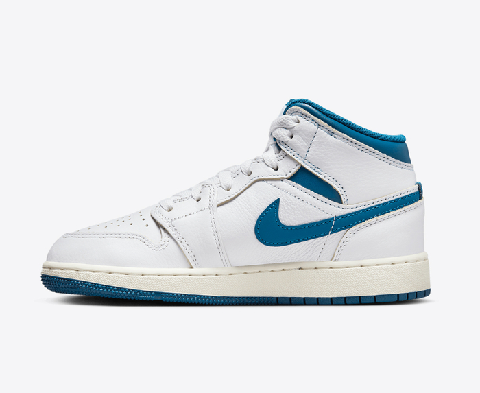 Jordan AIR JORDAN 1 MID SE WHITE INDUSTRIAL BLUE SAIL VegNonVeg