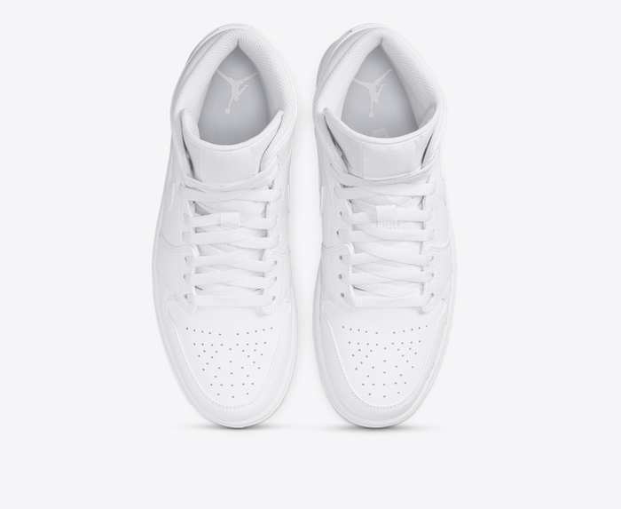 jordan 1 mid white on feet